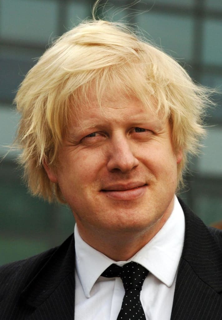 Boris, outside a barber's yesterday